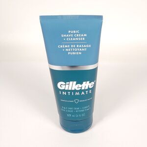 Gillette Intimate 2-in-1 Pubic Shave Cream and Cleanser 6oz New Sealed Grooming